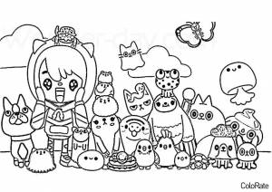 Раскраска Милашки из мира Toca Boca