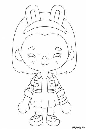 Раскраска тока бока  для девочек