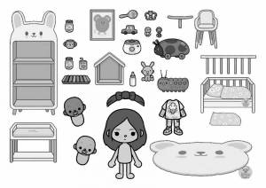 Раскраски Тока бока дом без персонажей