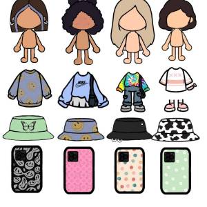 Раскраски Тока бока персонажи с одеждой