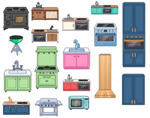 Мебель и предметы для обустройства кухни в Toca Life World