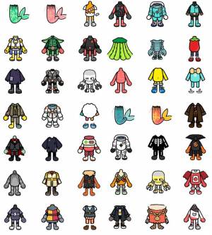 Распечатать наборы одежды из Тока Бока