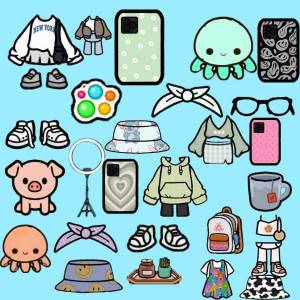 Рисунки вещи для токи боки