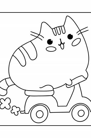 Раскраска Кот Пушин ♥ Онлайн и !