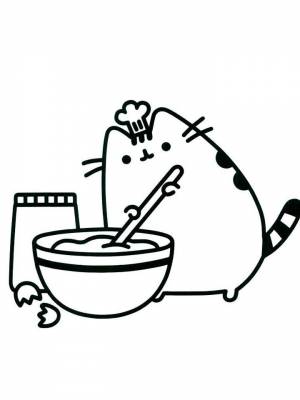 Раскраска Кот Пушин   в формате