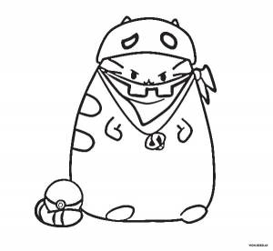 Раскраски Кот Пушин