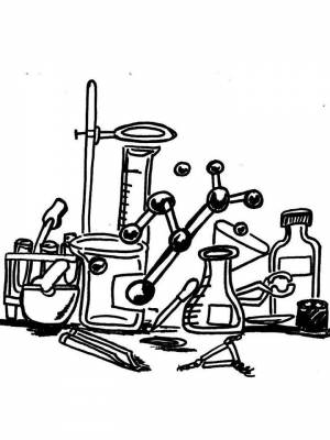 Раскраски Химия   в формате