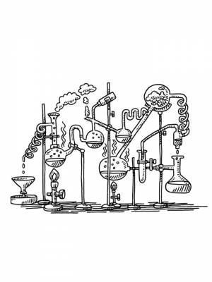 Раскраски Химия   в формате