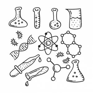 Значок химия и наука ручной работы