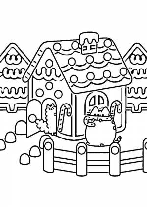 Пушин раскраска новогодний