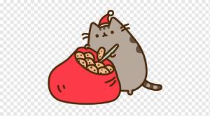 Трафареты новогодний кот пушин