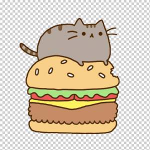 Кот Гамбургер Котенок Пушин, кофейная банка, еда, животные, чизбургер png