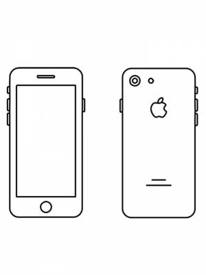 Раскраски Айфон   в формате
