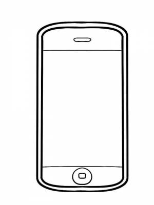 Раскраска Айфон  листе  онлайн