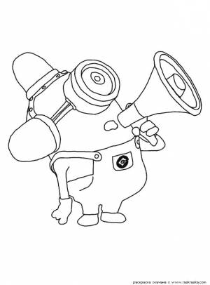 минионы картинки черно белые