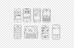 IPhone 4S iPhone 5 Рисование Смартфон, Телефонные линии, рука, мобильный телефон, абстрактные линии png