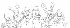 Раскраски из игры 5 ночей с Фредди