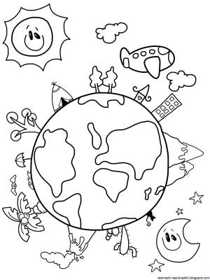 Раскраска на тему экология глазами детей