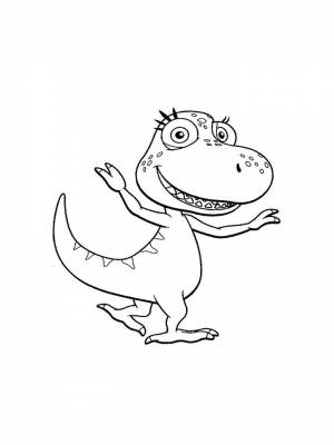 Раскраски Поезд динозавров   в формате