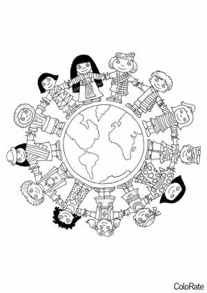 Раскраска Дружба народов