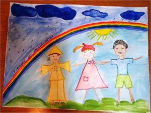 Детский рисунок дружба народов