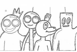 Раскраски Радужных друзей из роблокса