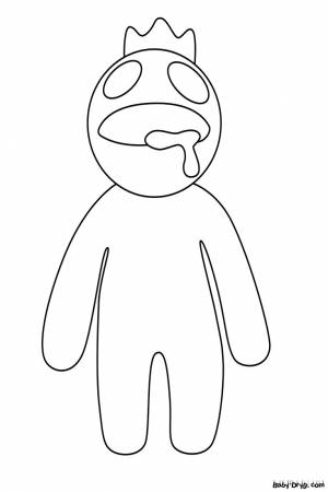 Фиолетовый радужный друг раскраска