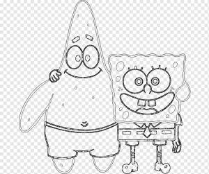 Книжка-раскраска Лучшие друзья навсегда Дружба, Боб Губка, шаблон, угол, белый png