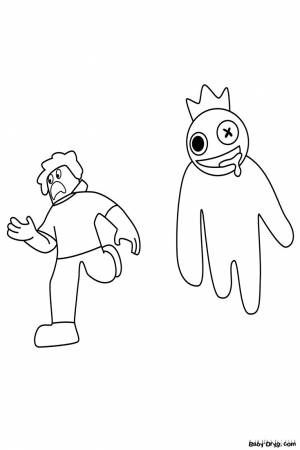 Rainbow Friends coloring page