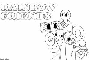 Rainbow Friends coloring page