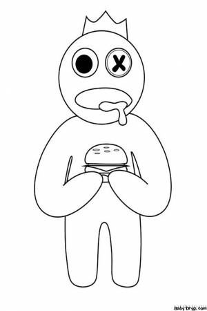 Раскраски радужные друзья роблокс синий