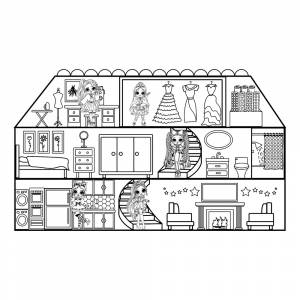 Раскраска Дом ЛОЛ ОМГ