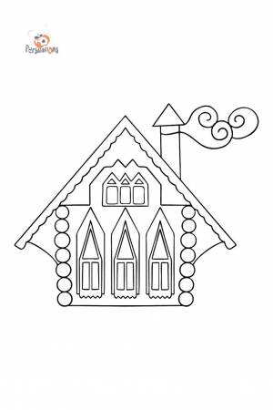 Раскраска Радужный домик