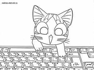 Раскраски аниме котики