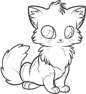 Раскраска Котики Аниме