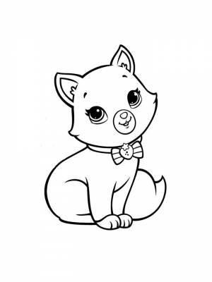 Раскраска кошки и котята  для детей