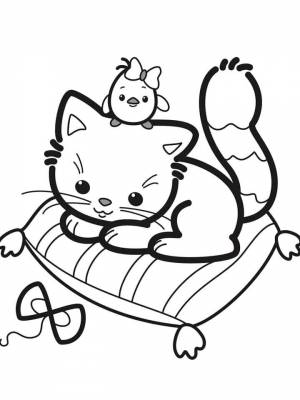 Раскраска Милые Котики   в формате