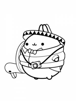 Картинка Кот Пушин раскраска в формате  онлайн