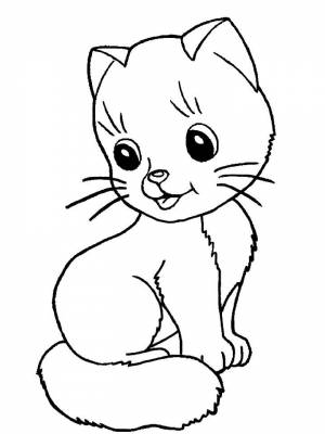 Раскраска Милые Котики   в формате