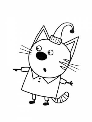 Раскраски Три кота   в формате