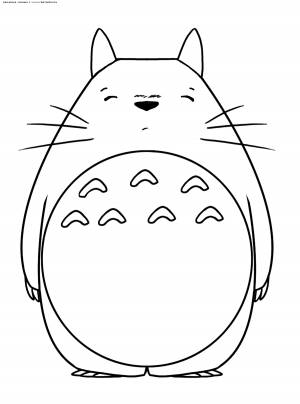 Раскраска Лесной дух Тоторо