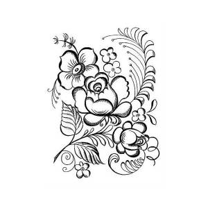 Раскраска Гжель роспись