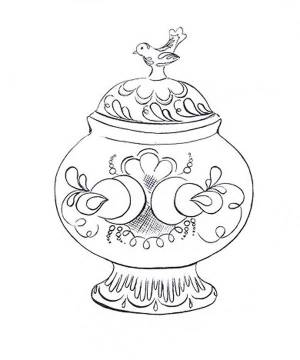 Раскраски Гжель