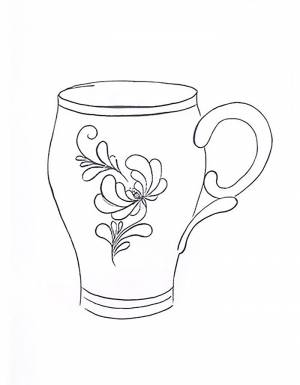 Раскраска Гжель