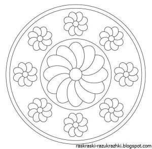 Раскраски Роспись гжель картинки шаблоны для детей тарелка