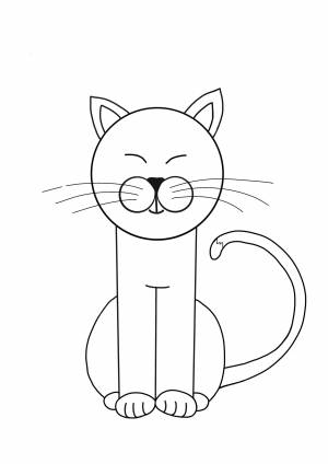 Кошка карандашом для детей