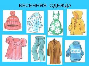 Картинки одежда для детей окружающий мир