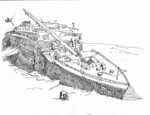 Раскраски Титаник разлом