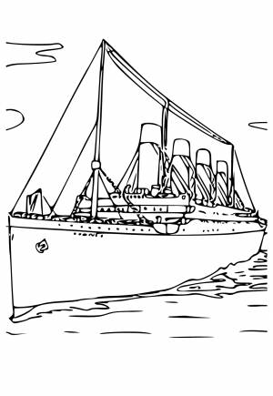 Раскраска Титаник Море