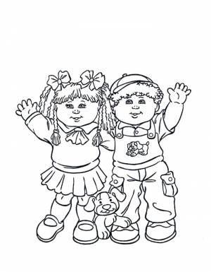 Раскраски девочка, Раскраска Раскраска девочка и мальчик Девочка